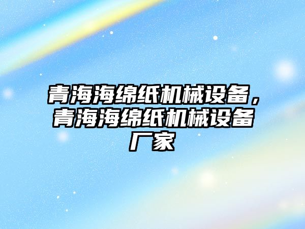 青海海綿紙機(jī)械設(shè)備，青海海綿紙機(jī)械設(shè)備廠家