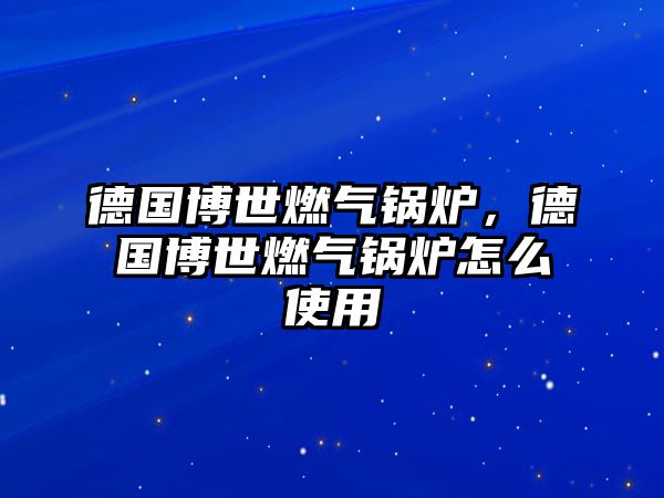 德國博世燃氣鍋爐，德國博世燃氣鍋爐怎么使用