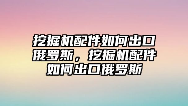 挖掘機(jī)配件如何出口俄羅斯，挖掘機(jī)配件如何出口俄羅斯