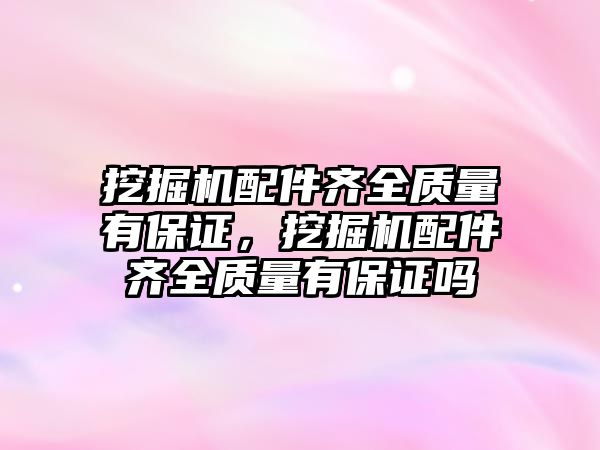 挖掘機配件齊全質量有保證，挖掘機配件齊全質量有保證嗎