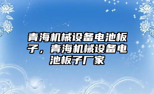 青海機械設(shè)備電池板子，青海機械設(shè)備電池板子廠家