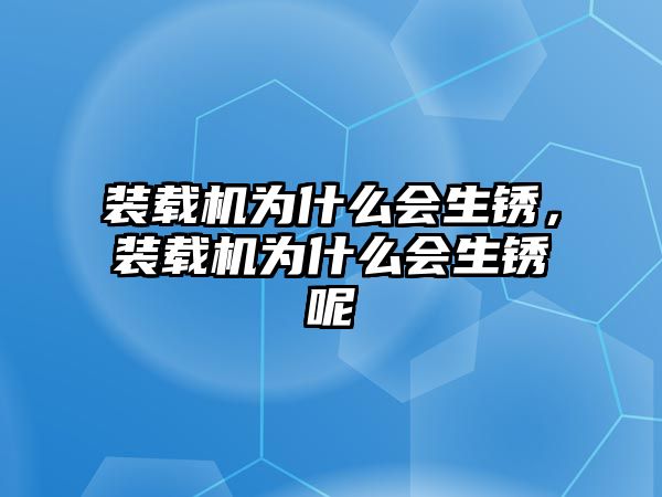 裝載機(jī)為什么會(huì)生銹，裝載機(jī)為什么會(huì)生銹呢