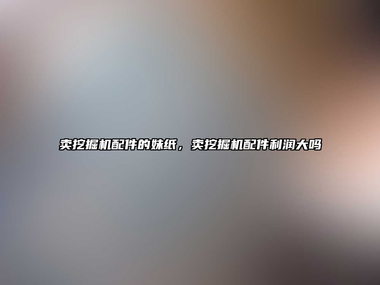 賣挖掘機配件的妹紙，賣挖掘機配件利潤大嗎