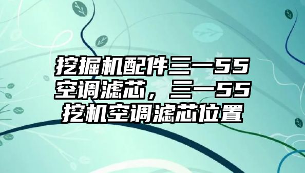 挖掘機配件三一55空調濾芯，三一55挖機空調濾芯位置