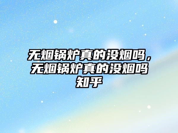 無煙鍋爐真的沒煙嗎，無煙鍋爐真的沒煙嗎知乎