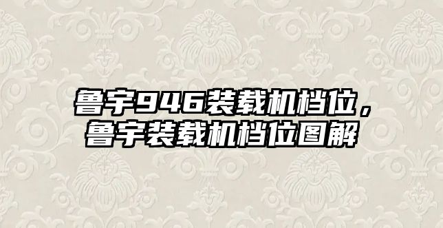 魯宇946裝載機(jī)檔位，魯宇裝載機(jī)檔位圖解