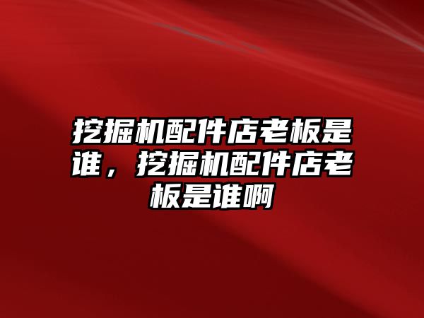 挖掘機配件店老板是誰，挖掘機配件店老板是誰啊