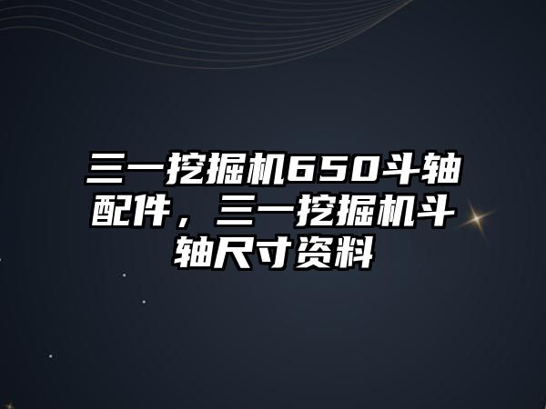 三一挖掘機650斗軸配件，三一挖掘機斗軸尺寸資料