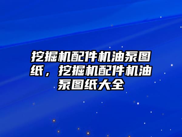 挖掘機配件機油泵圖紙，挖掘機配件機油泵圖紙大全