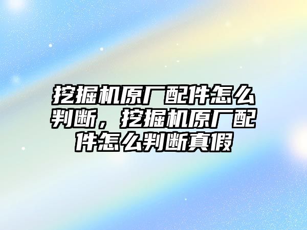 挖掘機原廠配件怎么判斷，挖掘機原廠配件怎么判斷真假