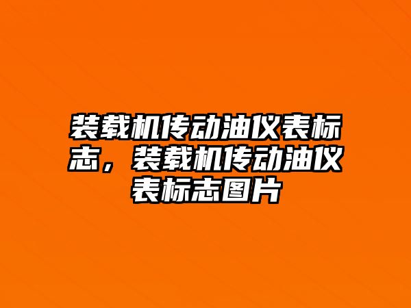 裝載機傳動油儀表標志，裝載機傳動油儀表標志圖片