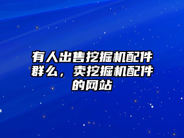 有人出售挖掘機(jī)配件群么，賣挖掘機(jī)配件的網(wǎng)站