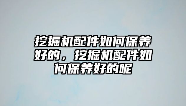 挖掘機(jī)配件如何保養(yǎng)好的，挖掘機(jī)配件如何保養(yǎng)好的呢