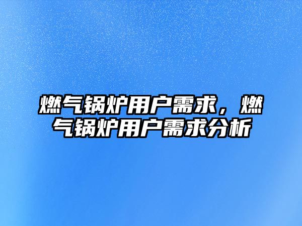 燃?xì)忮仩t用戶需求，燃?xì)忮仩t用戶需求分析