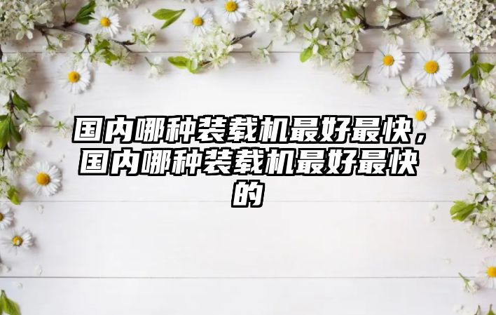 國內(nèi)哪種裝載機(jī)最好最快，國內(nèi)哪種裝載機(jī)最好最快的