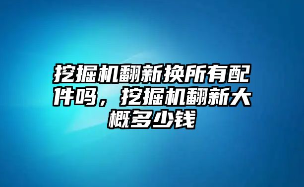 挖掘機(jī)翻新?lián)Q所有配件嗎，挖掘機(jī)翻新大概多少錢