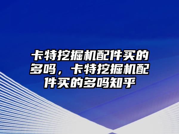 卡特挖掘機配件買的多嗎，卡特挖掘機配件買的多嗎知乎