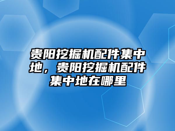 貴陽挖掘機(jī)配件集中地，貴陽挖掘機(jī)配件集中地在哪里