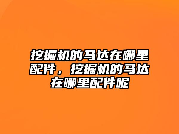 挖掘機的馬達在哪里配件，挖掘機的馬達在哪里配件呢