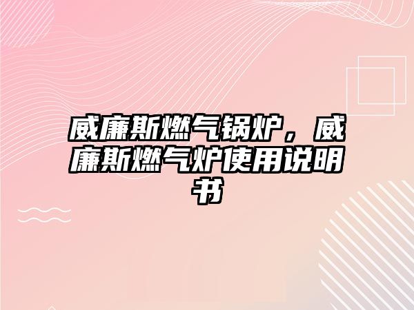 威廉斯燃?xì)忮仩t，威廉斯燃?xì)鉅t使用說明書