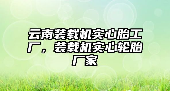 云南裝載機實心胎工廠，裝載機實心輪胎廠家