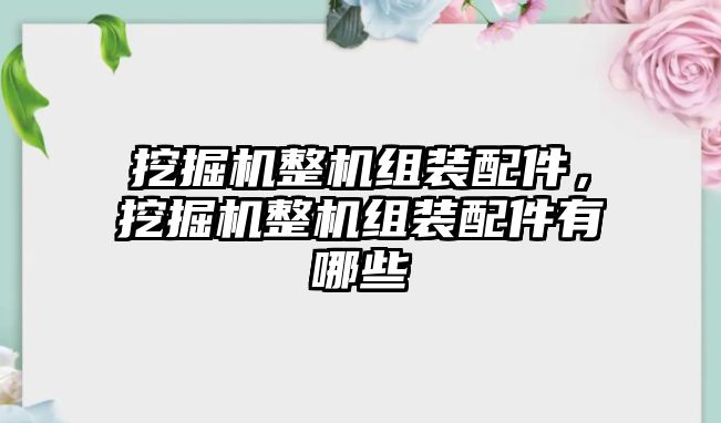 挖掘機(jī)整機(jī)組裝配件，挖掘機(jī)整機(jī)組裝配件有哪些