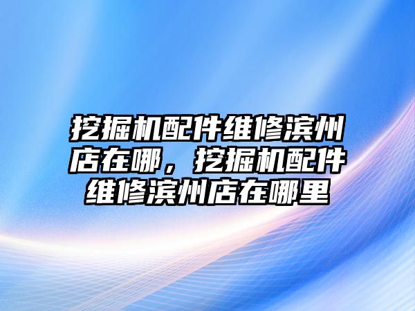 挖掘機配件維修濱州店在哪，挖掘機配件維修濱州店在哪里