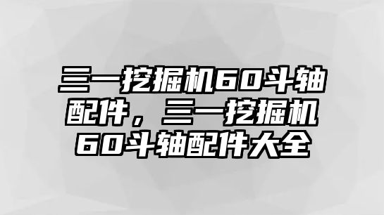 三一挖掘機(jī)60斗軸配件，三一挖掘機(jī)60斗軸配件大全