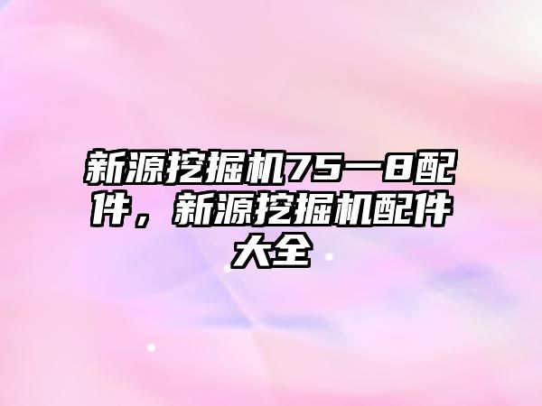 新源挖掘機75一8配件，新源挖掘機配件大全