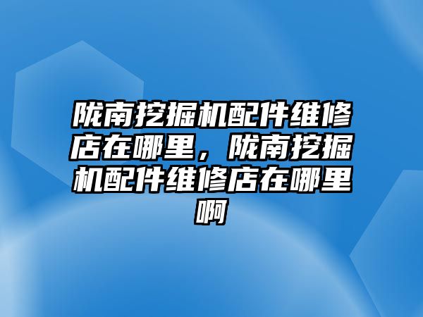 隴南挖掘機配件維修店在哪里，隴南挖掘機配件維修店在哪里啊