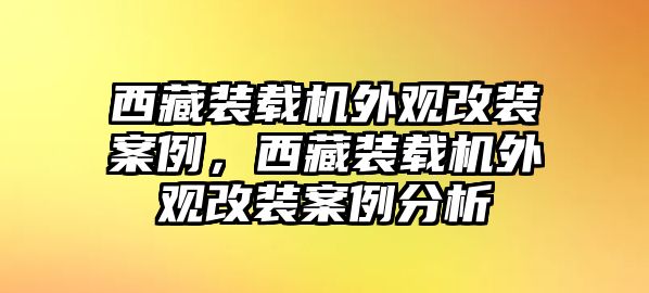 西藏裝載機(jī)外觀改裝案例，西藏裝載機(jī)外觀改裝案例分析