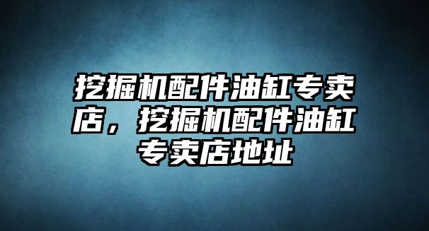 挖掘機配件油缸專賣店，挖掘機配件油缸專賣店地址