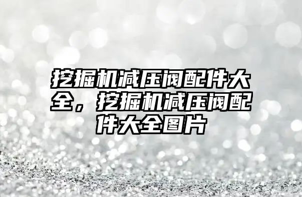 挖掘機減壓閥配件大全，挖掘機減壓閥配件大全圖片