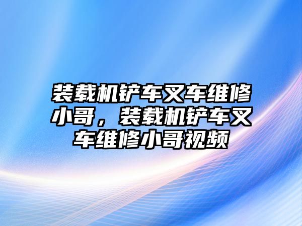 裝載機(jī)鏟車叉車維修小哥，裝載機(jī)鏟車叉車維修小哥視頻