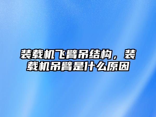 裝載機飛臂吊結(jié)構(gòu)，裝載機吊臂是什么原因