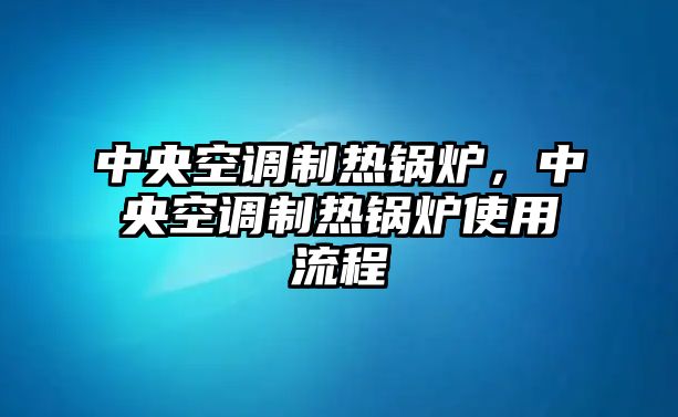 中央空調(diào)制熱鍋爐，中央空調(diào)制熱鍋爐使用流程