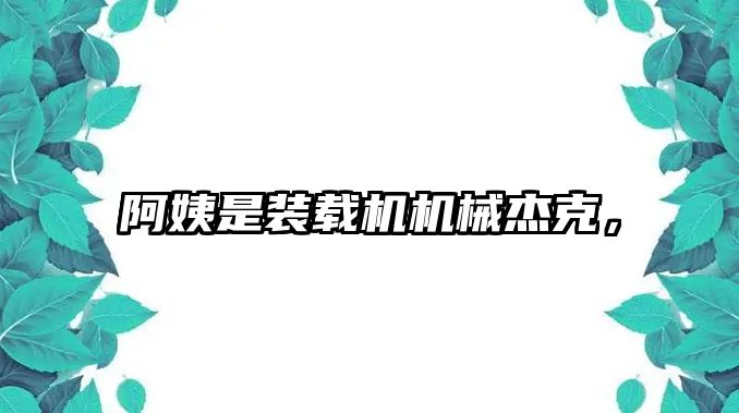 阿姨是裝載機機械杰克，