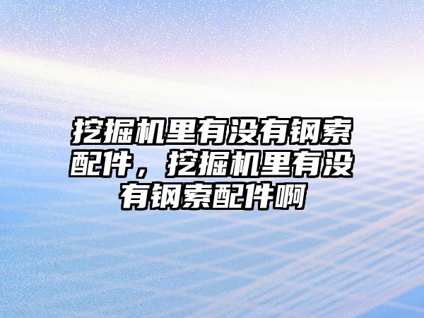 挖掘機里有沒有鋼索配件，挖掘機里有沒有鋼索配件啊