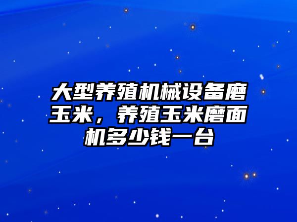 大型養(yǎng)殖機(jī)械設(shè)備磨玉米，養(yǎng)殖玉米磨面機(jī)多少錢一臺