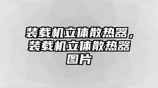 裝載機(jī)立體散熱器，裝載機(jī)立體散熱器圖片