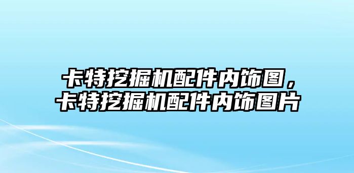 卡特挖掘機配件內(nèi)飾圖，卡特挖掘機配件內(nèi)飾圖片