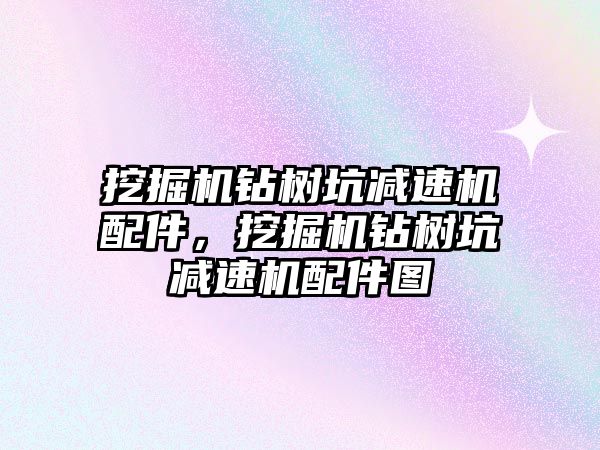 挖掘機鉆樹坑減速機配件，挖掘機鉆樹坑減速機配件圖