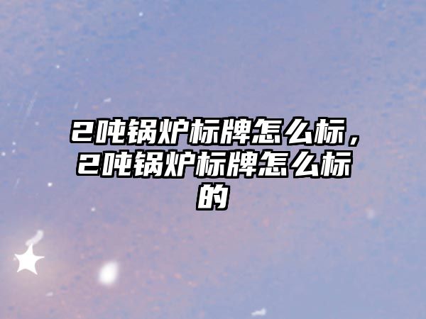 2噸鍋爐標(biāo)牌怎么標(biāo)，2噸鍋爐標(biāo)牌怎么標(biāo)的