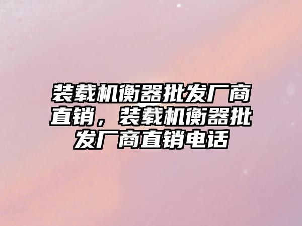 裝載機衡器批發(fā)廠商直銷，裝載機衡器批發(fā)廠商直銷電話