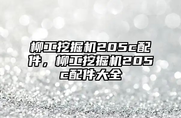 柳工挖掘機205c配件，柳工挖掘機205c配件大全