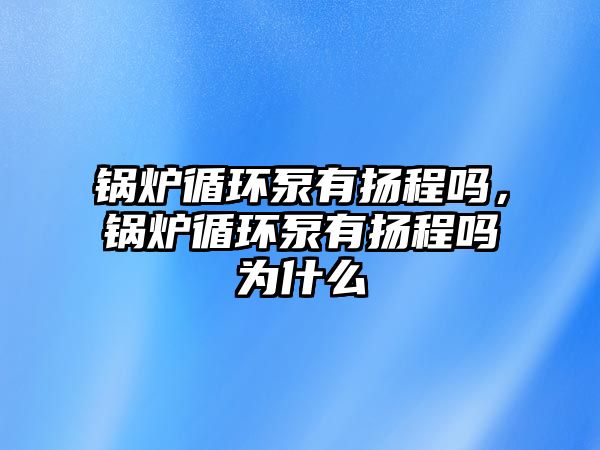 鍋爐循環(huán)泵有揚程嗎，鍋爐循環(huán)泵有揚程嗎為什么