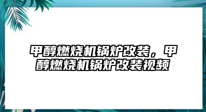 甲醇燃燒機鍋爐改裝，甲醇燃燒機鍋爐改裝視頻