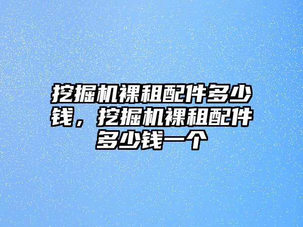 挖掘機裸租配件多少錢，挖掘機裸租配件多少錢一個