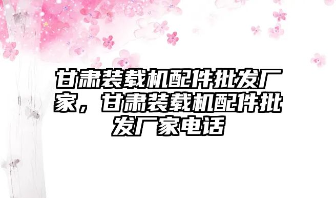 甘肅裝載機配件批發(fā)廠家，甘肅裝載機配件批發(fā)廠家電話