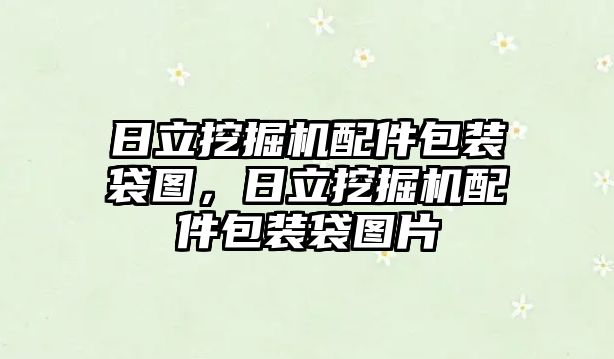 日立挖掘機配件包裝袋圖，日立挖掘機配件包裝袋圖片